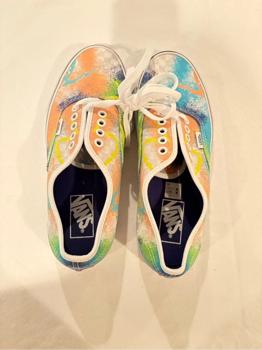 Vans Kids Multicolor Canvas Sneakers - Blue, Orange, Green, Yellow, White